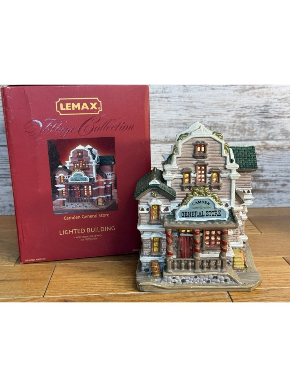 Lemax 2005 CAMDEN GENERAL STORE Lighted Building NEW CORD AND LED BULB